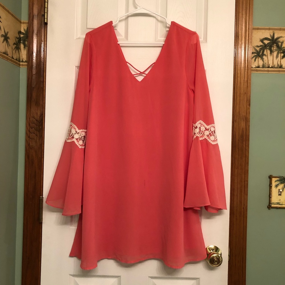 Umgee Boutique Flowy Coral Dress